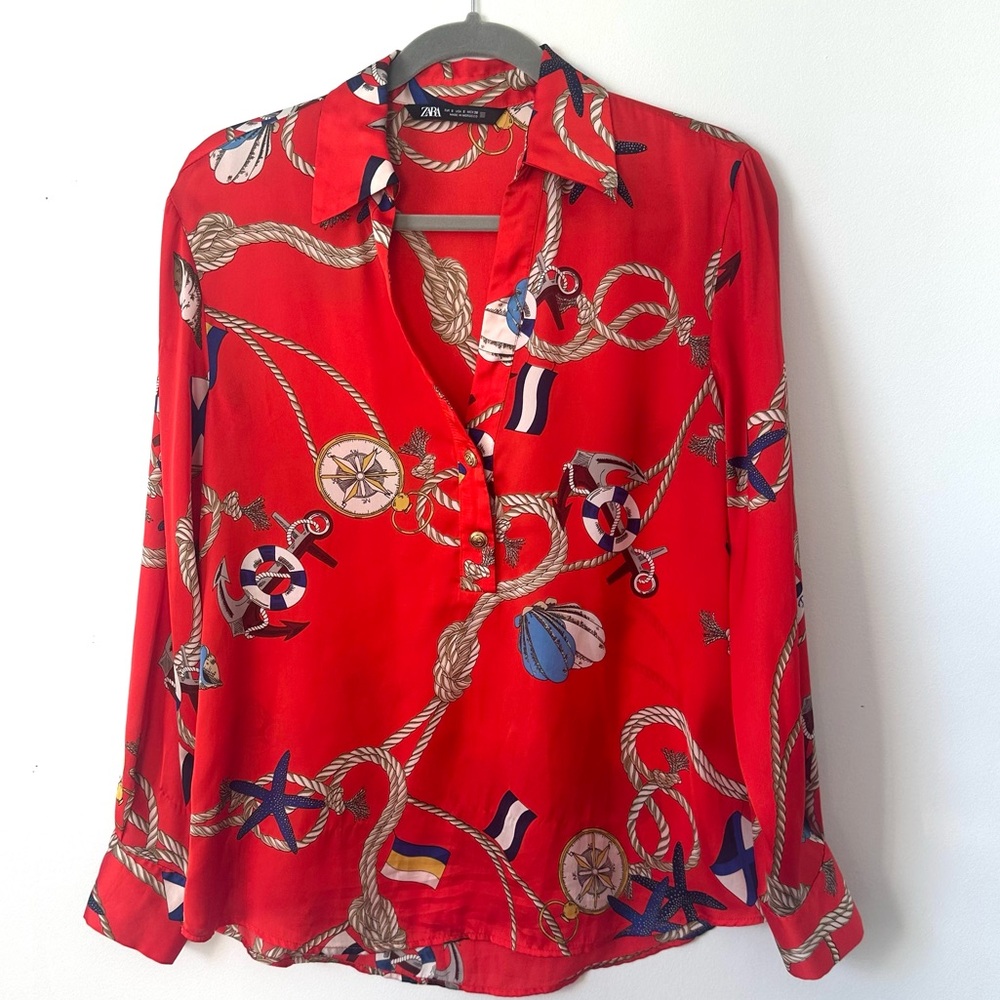 Nautical print Zara blouse